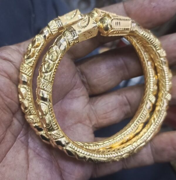 22kt plain gold kada