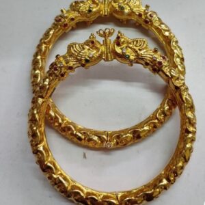 22kt gold plain kada