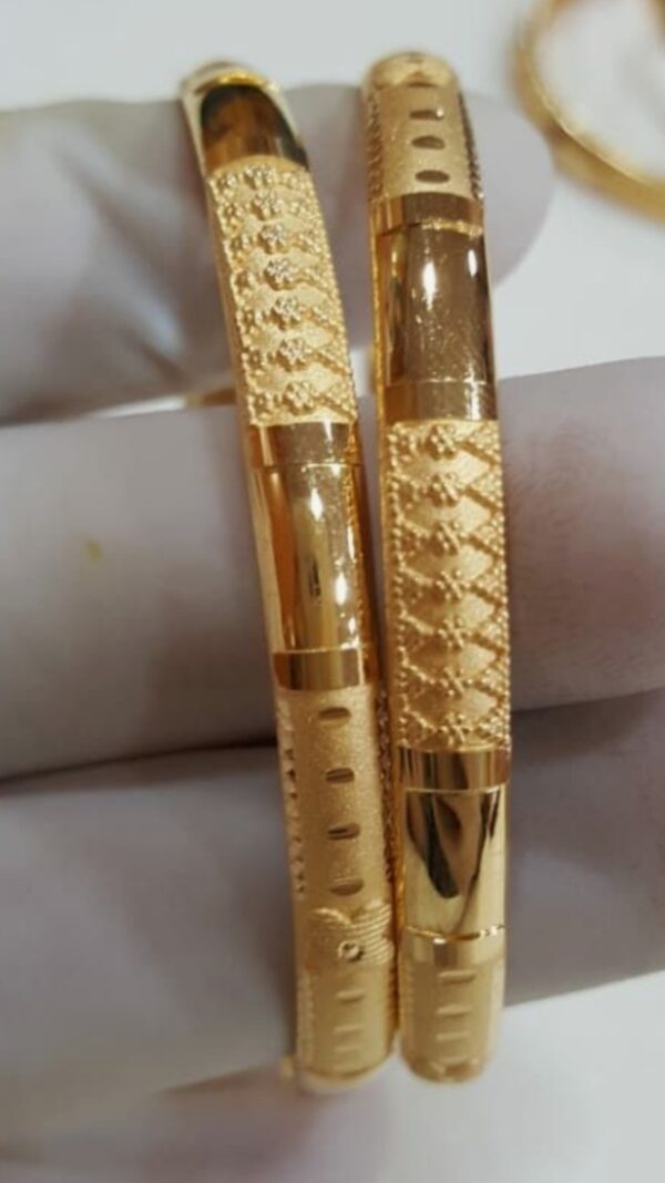 22kt gold plain kada