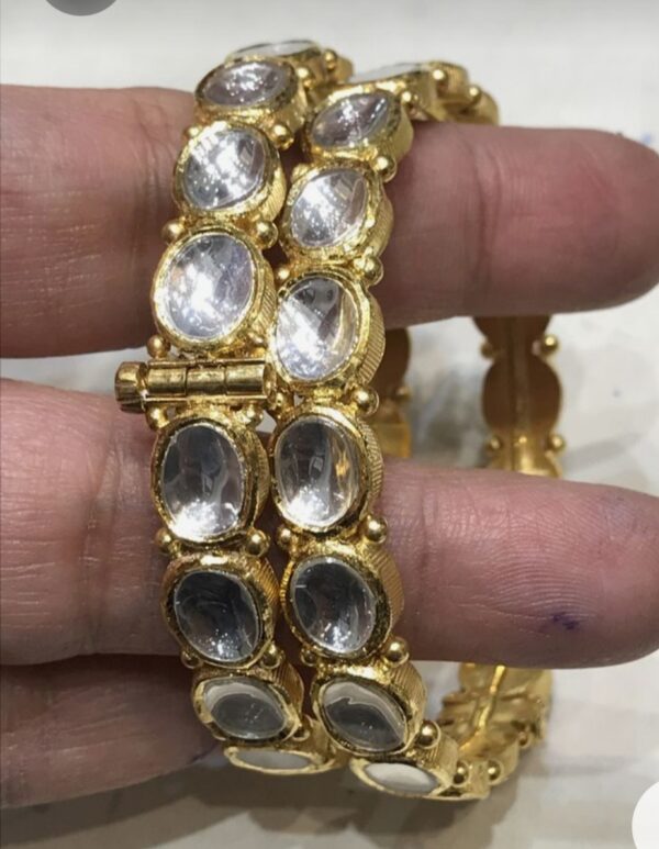22kt gold kundan kada