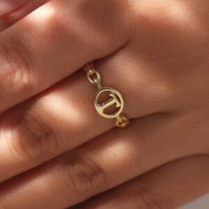 18kt gold tiya ring