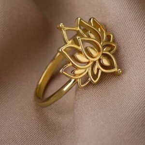 18kt gold flower ring
