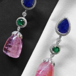 Gemstone Daimond Earrings